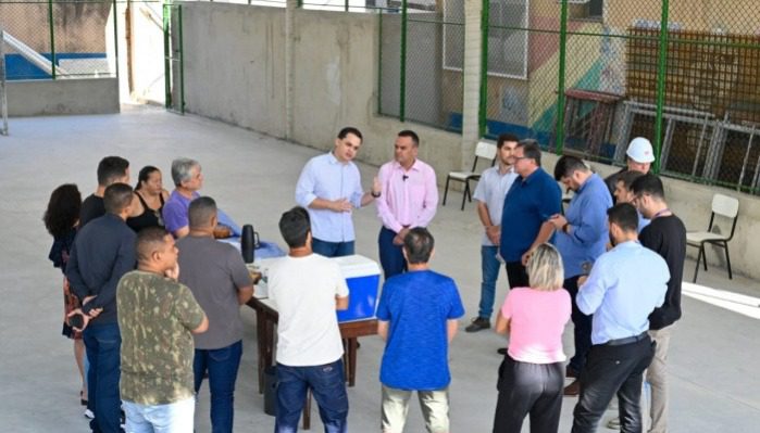 Emef Adilson Castro na Ilha de Monte Belo: Reforma avança e já alcança 75% das obras