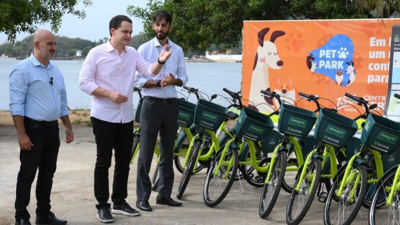 Praça do Papa recebe uma nova estação do Bike Vitória nesta terça-feira (31)
