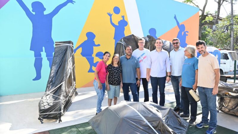 Obras da Praça Primo Bitti são visitadas por Pazolini