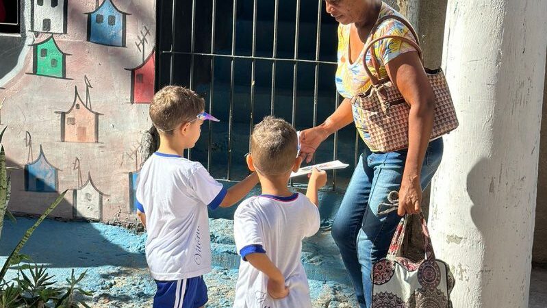Crianças de Cmei promovem caminhada pelo combate à dengue em Resistência