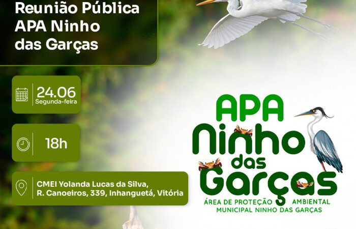 Vitória vai ganhar Área de Proteção Ambiental Ninho das Garças
