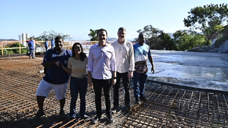 Pazolini visita as obras do complexo esportivo do Jaburu