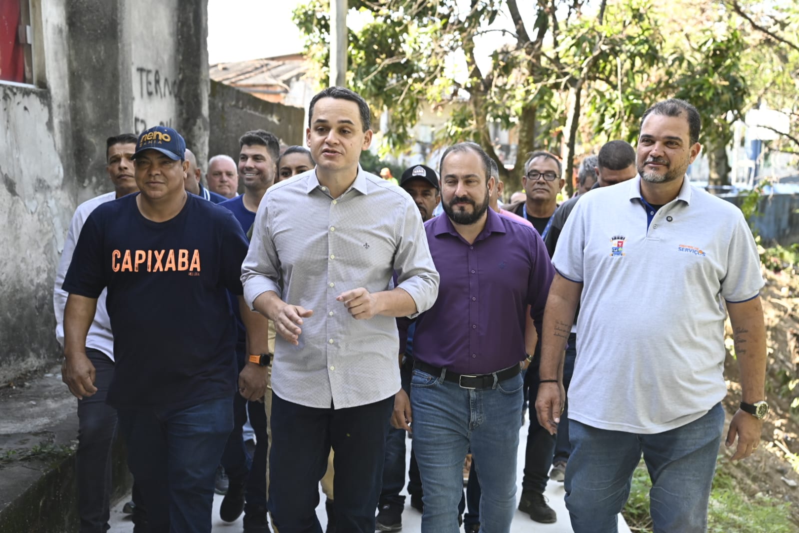 Pazolini realiza visita técnica às obras do novo Mirante de Santos Dumont, quadra e Parque Kids