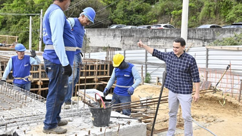 Pazolini visita obras de reforma e ampliação da EMEF Eunice Pereira Silveira, em Tabuazeiro