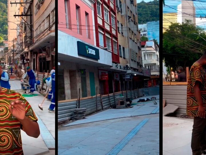 Professor Jocelino acompanha obras da Rua 7 e cobra diálogo para proteger comerciantes do Centro