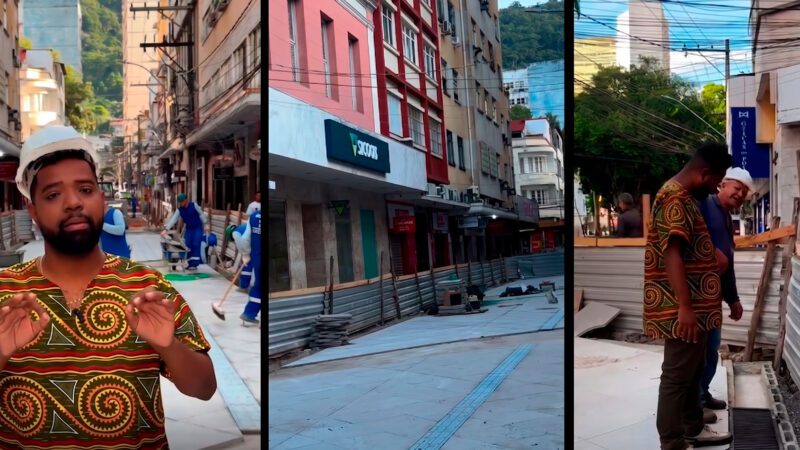 Professor Jocelino acompanha obras da Rua 7 e cobra diálogo para proteger comerciantes do Centro