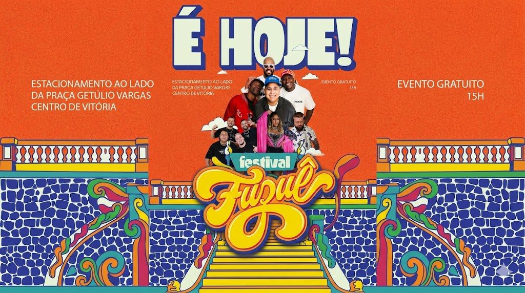 Festival Fuzuê movimenta o Centro de Vitória nesta quinta-feira com show gratuito do Caju Pra Baixo
