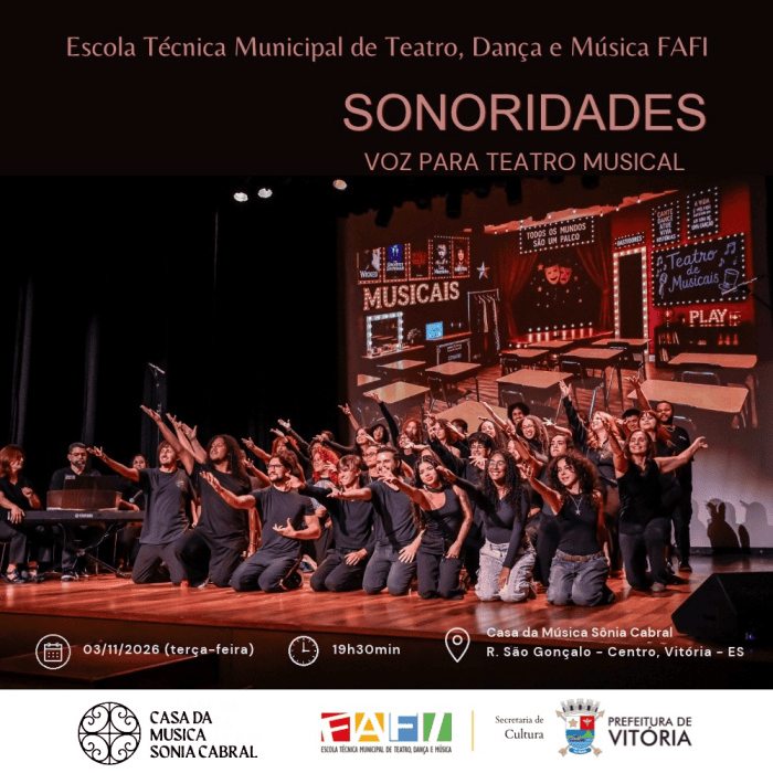 Fafi apresenta sexta edição do espetáculo Sonoridades na Casa da Música Sônia Cabral