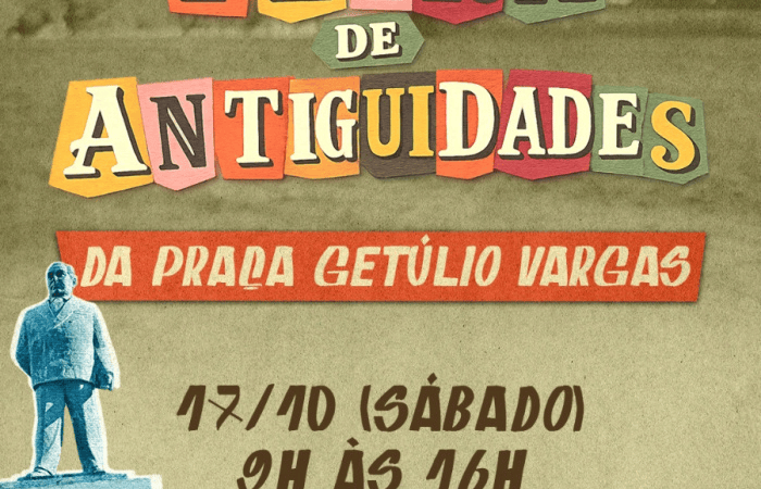 Praça Getúlio Vargas recebe segunda edição da Feira de Antiguidades neste sábado (17)