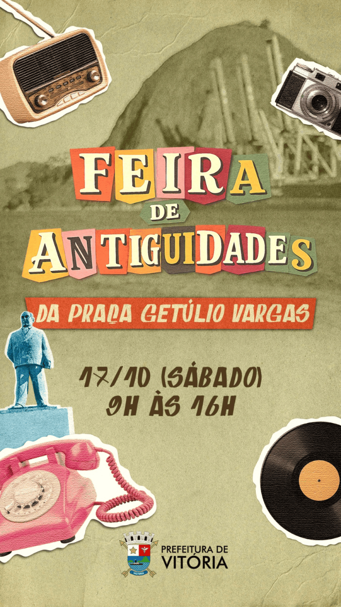 Praça Getúlio Vargas recebe segunda edição da Feira de Antiguidades neste sábado (17)