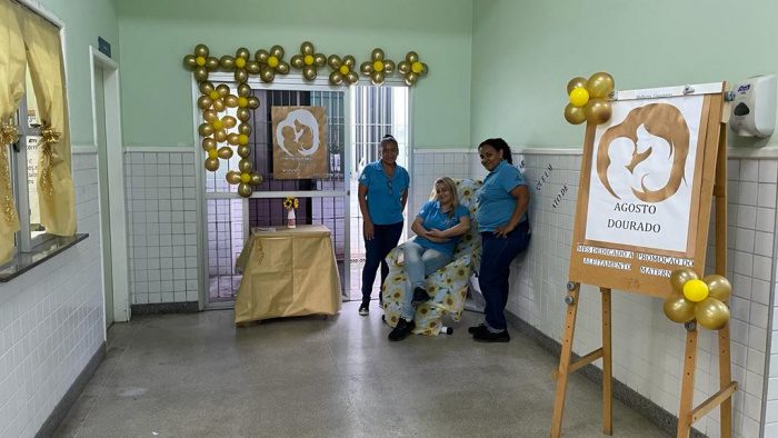 Unidades de saúde de Vitória promovem a amamentação em campanha Agosto Dourado