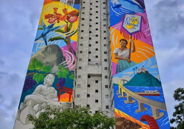 Centro de Vitória ganhou “cara nova” com painel gigante