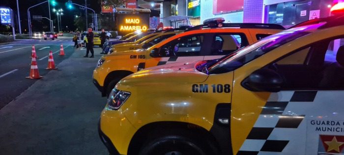 Guarda Municipal aborda quase 200 motoristas na primeira ação da campanha Maio Amarelo