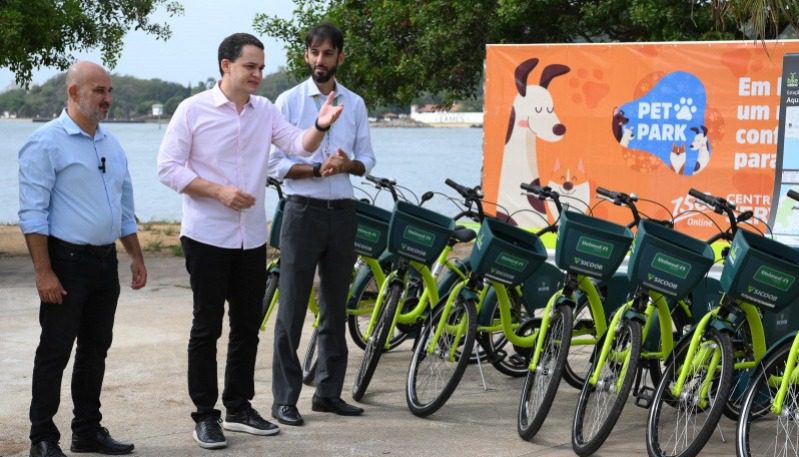 Praça do Papa recebe uma nova estação do Bike Vitória nesta terça-feira (31)