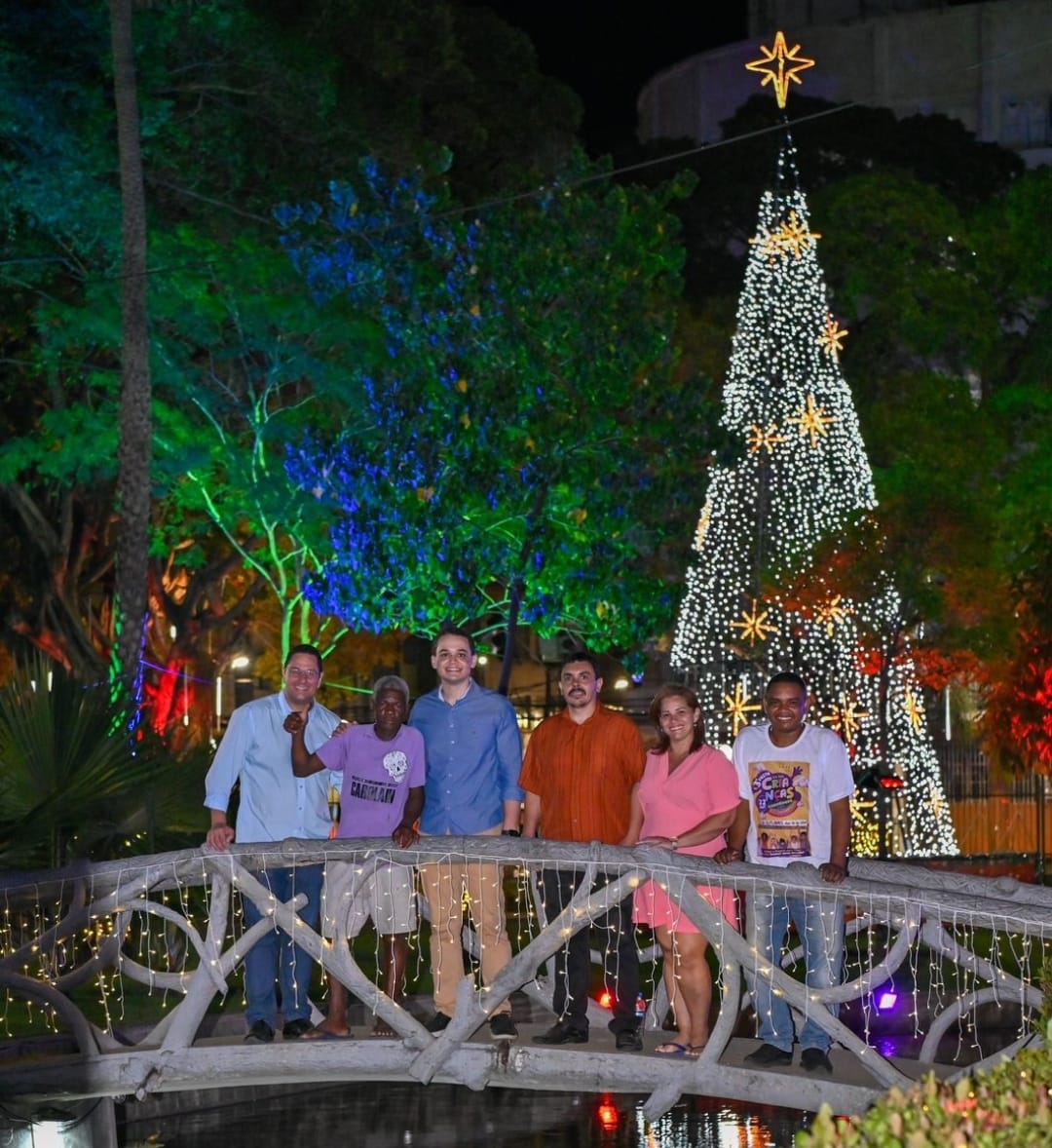 Vitória se ilumina: Decoração natalina é inaugurada no Parque Moscoso, confira o espetáculo de luzes