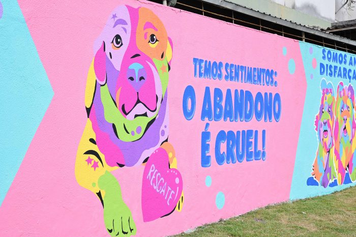 Abril Laranja: mural em apoio a causa animal é inaugurado nesta sexta (26)