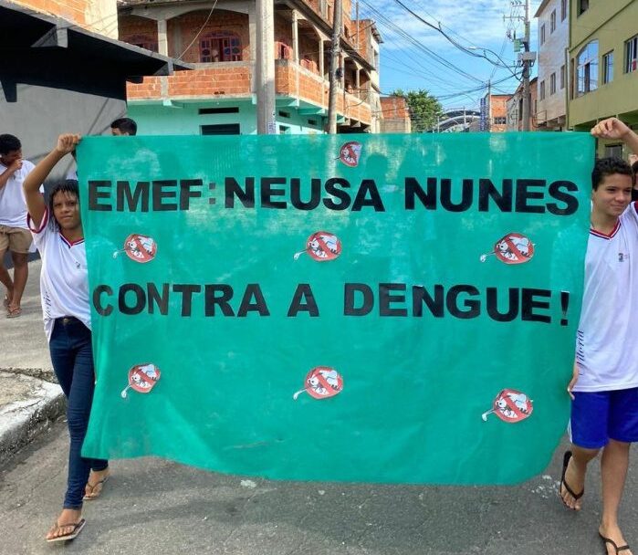 Estudantes promovem conscientização contra a Dengue no bairro Nova Palestina