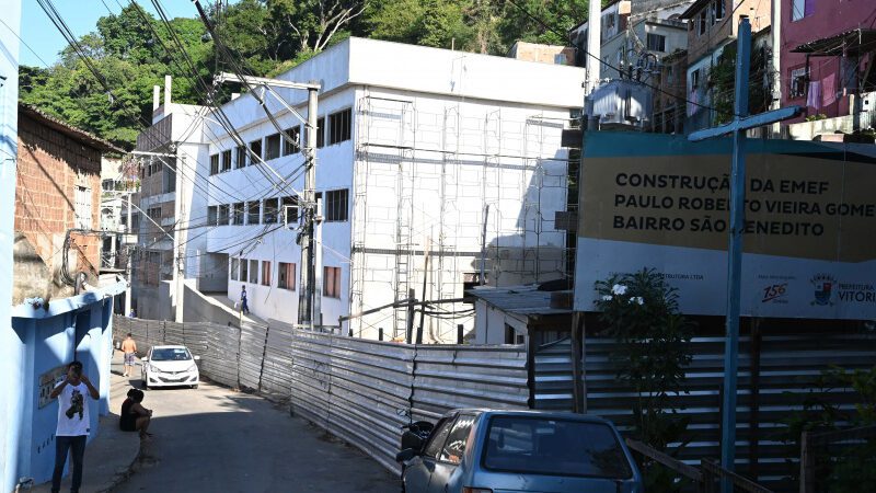 Nova sede da Emef Paulo Roberto Vieira Gomes já está em fase de acabamento