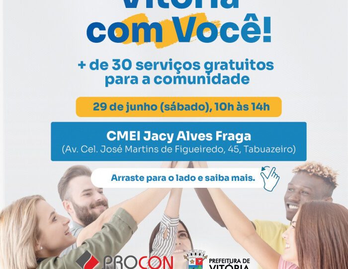 Entrega do novo Cmei Jacy Alves Fraga, dia 29, terá serviços do Vitória com Você