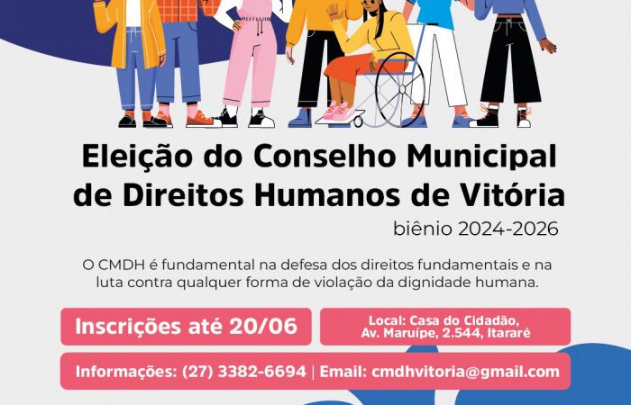 Inscrições até dia 20 para candidatos ao Conselho Municipal de Direitos Humanos