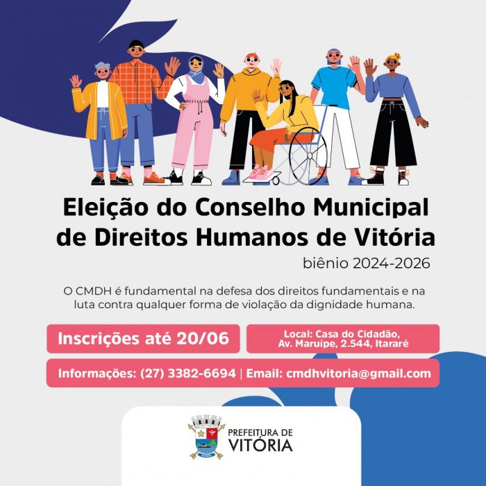 Inscrições até dia 20 para candidatos ao Conselho Municipal de Direitos Humanos