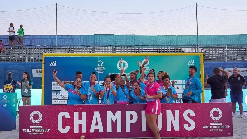 São Pedro faz história ao conquistar o Mundial de Clubes de Beach Soccer feminino