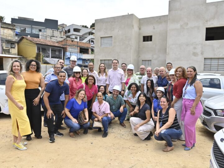 Pazolini visita obras do CRAS e Unidade de Saúde de Santo Antônio que estão com 50% das obras concluídas