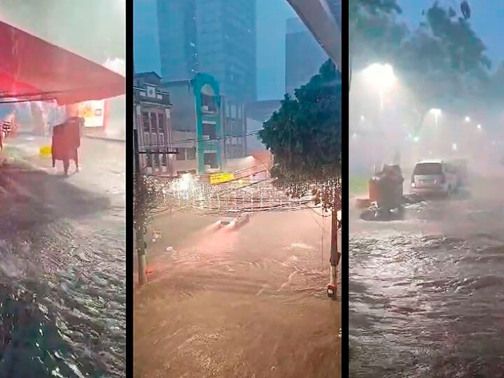 Temporal com Raios e Trovões Alaga Centro e Diversos Bairros da Grande Vitória